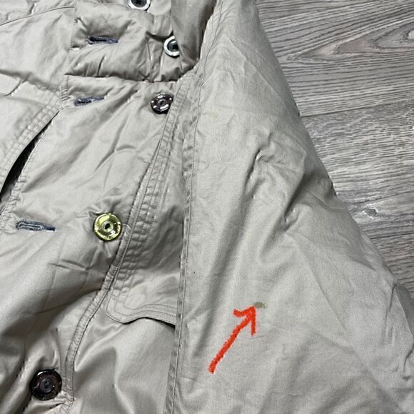 Eddie Bauer Goose Down Winter Jacket Trenchcoat Womens Medium Petite Reversible - Picture 7 of 16